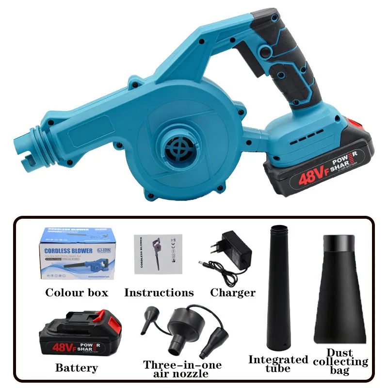 2025 Blower Elektrik Tanpa Sikat 6 Gigi Dapat Disesuaikan Daun Jatuh Tanpa Kabel/Alat Penyapu Taman Salju untuk Baterai Makita 18V