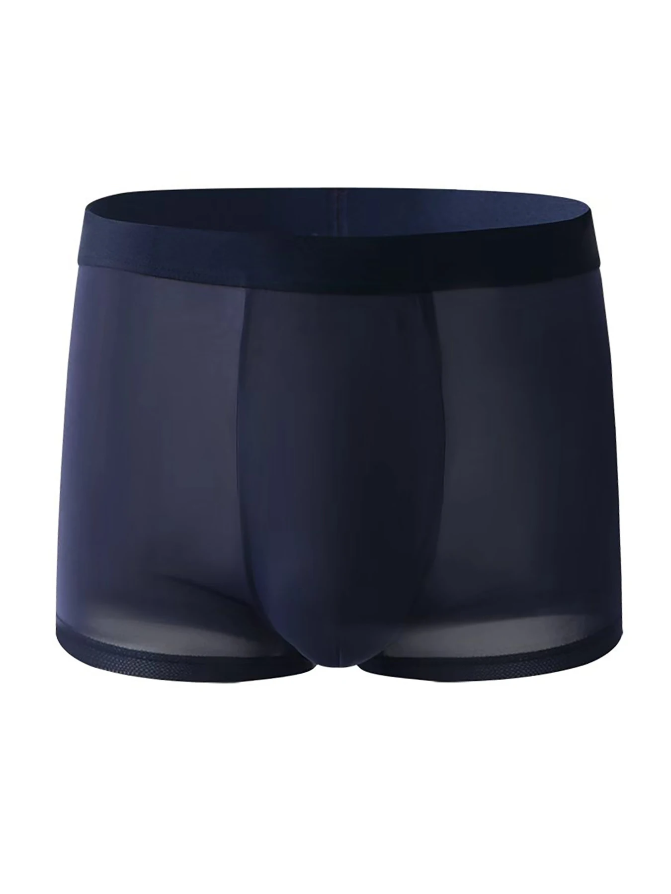 سراويل داخلية بوكسر من الحرير الجليدي مكونة من 4 قطع للرجال: مجموعة ملابس داخلية مريحة ومسامية