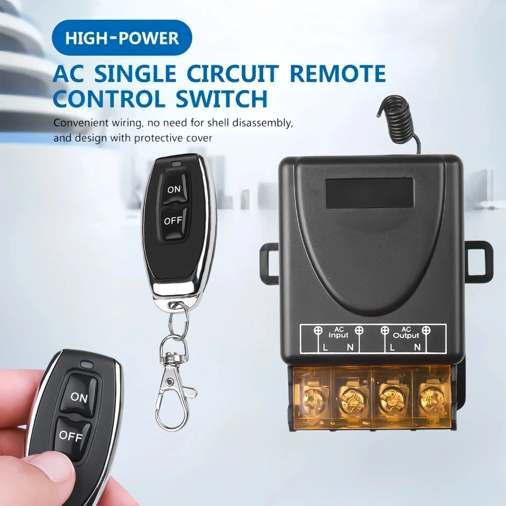 RF Wireless Remote Control Switch 433Mhz AC 110V 120V 240V 220V 30A Relay for Light Lamp Water Pump Door Access System