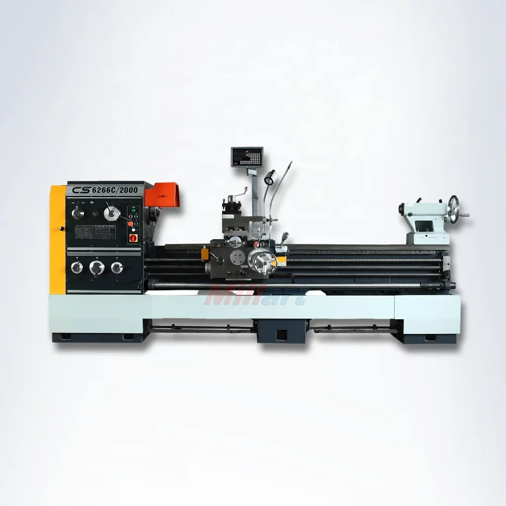 Gap Bed Lathe Machine Heavy Duty Manual Lathe With105mm Spindle Bore CS6266C
