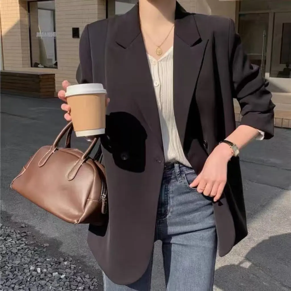

Women's Casual Suit Top Western Style Men's Jacket Korean Design Spring Autumn New Sensation Small Fit