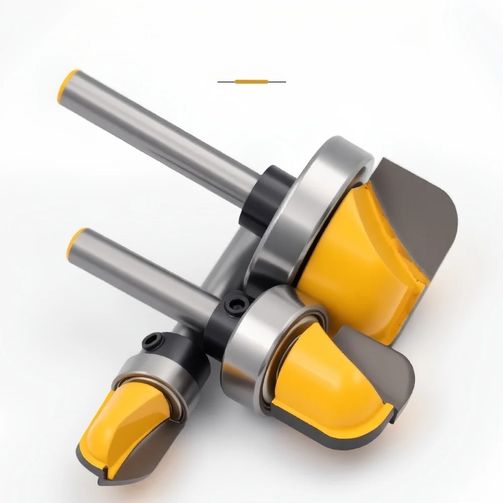 

Набор из 3 фрез для обработки дерева: фрезы для вогнутых поверхностей с хвостовиком 6,35 мм, фрезы с закругленным концом, фрезы для обработки кромок, с подшипником ﻿