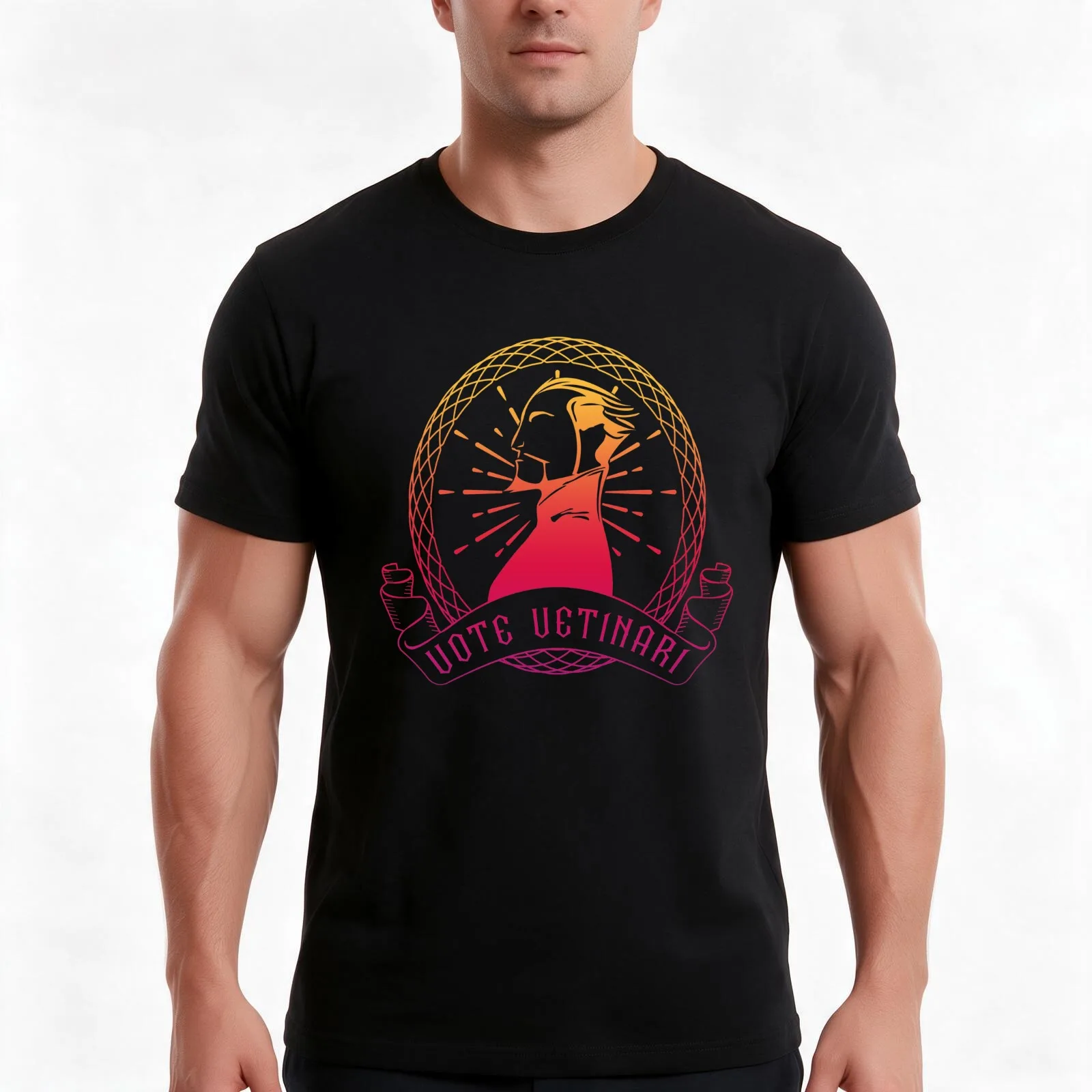 Vote Vetinari T-Shirt, Summer Casual Cotton Tee, Oversized Streetwear Tops, Vintage Graphic Print, Loose Fit Short Sleeve