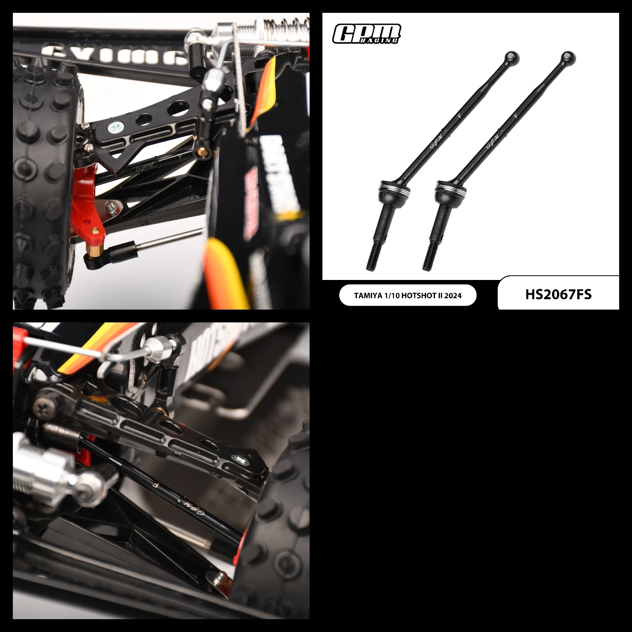 

GPM 4140 Передний приводной вал CVD, утолщенный, 67 мм для TAMIYA 1/10 Hot Shot II 2024