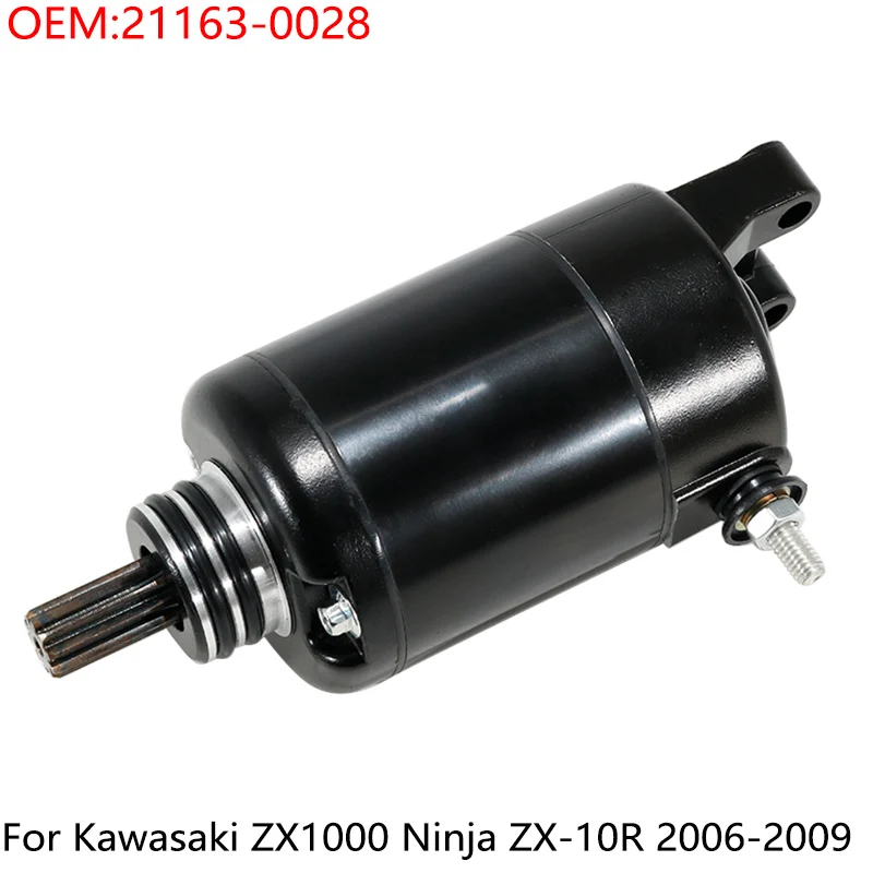 

OEM:21163-0028 Motorcycle Electric Starter Motor For Kawasaki ZX1000 Ninja ZX-10R 2006 2007 2008 2009 Accessories