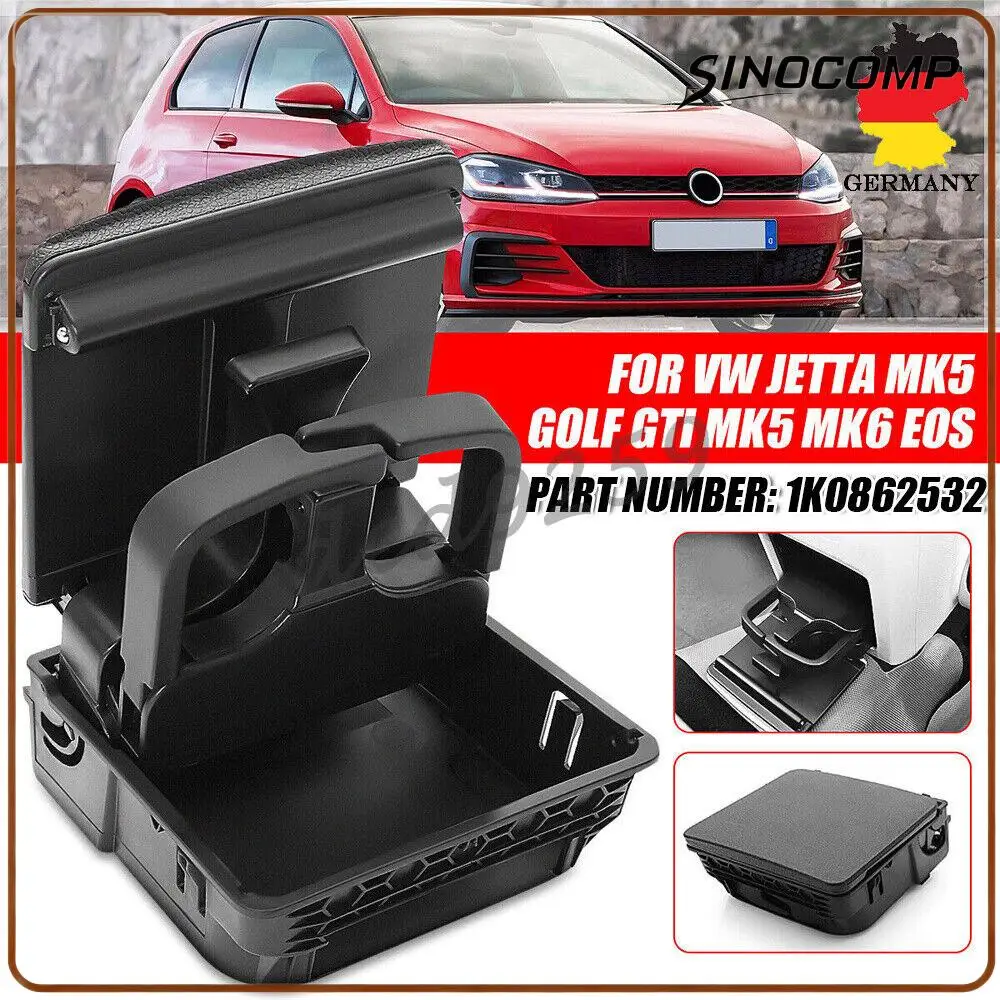 1pc Rear Centre Console Armrest Cup Holder 1K0862532 For Jetta MK5/Golf MK6 GTI EOS Rabbit Zentrale Armlehne Hinten Cup Holder