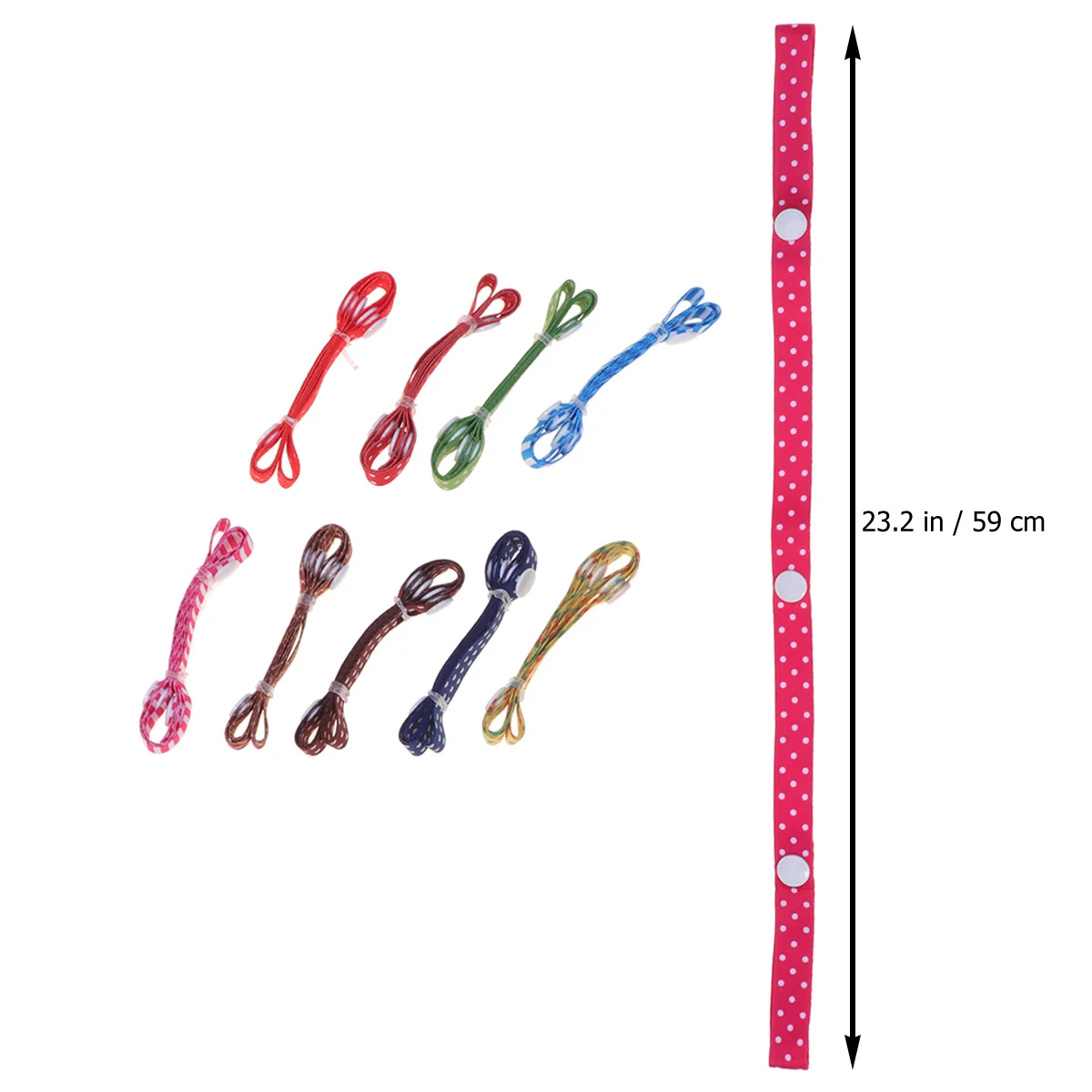 

10Pcs Bright Colors Baby Carriage Strap Trendy Patterns Pacifier Clip Holder for Stroller Highchair Shopping Cart
