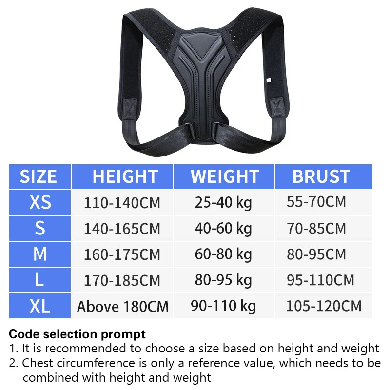 Adjustable Back Shoulder Posture Corrector Belt Clavicle Spine Support Reshape Your Body Home Office Sport Upper Back Neck Brace