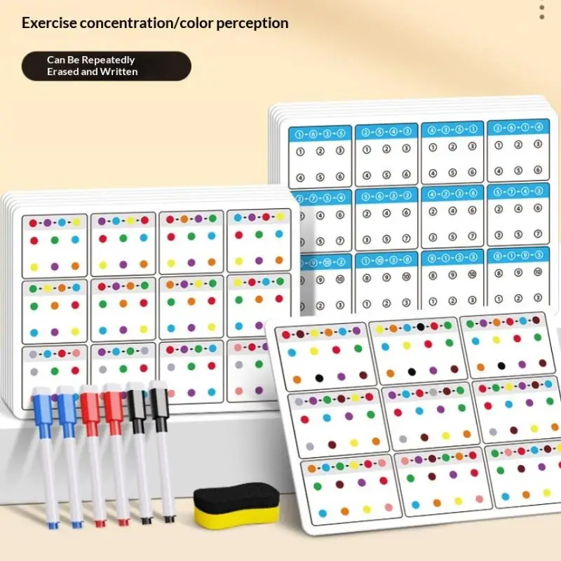 1 set kindercadeau Visuele tracking Focus en aandacht Trainingskaart Kleur- en nummerherkenning Ideale geheugenverbetering