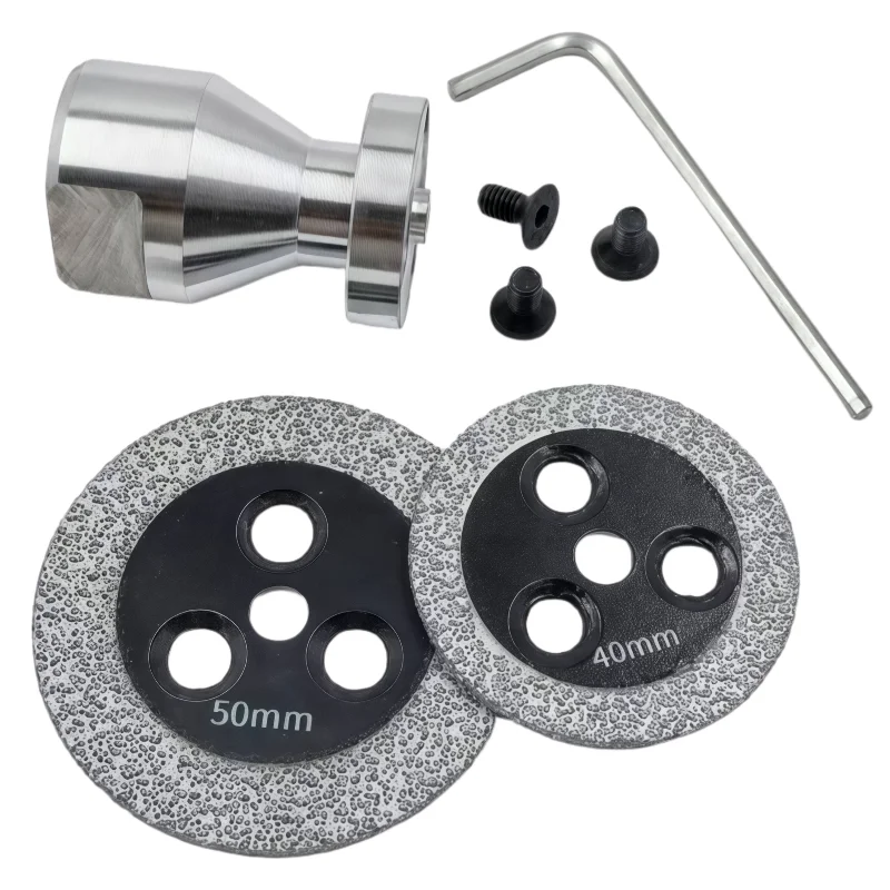 M14 Gewinde 40/50 mm Mini-Diamant-Sägeblatt-Set, abnehmbarer Schaft, Gravur, Schleifscheibe, Schneiden von Marmor, Fliesen, Keramik, Steinplatte – Detail 1