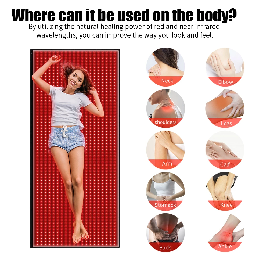 

2026 Large Full Body Red Light Mat Inch Infrared LED Blanket for Pain Relief Muscle Relaxation And Wellness Recovery