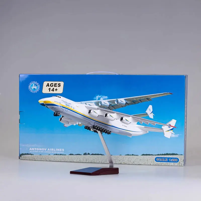 42CM 1/200 Scale For Antonov AN-225 AN225 Mriya Transport Aircraft Airplane Resin Plastic Replica Model For Collection