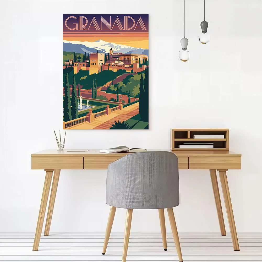Granada Travel Printed Canvas Poster Personalized High Quality Wall Art Paintings for Living Room Decorations Wand Deko Painting