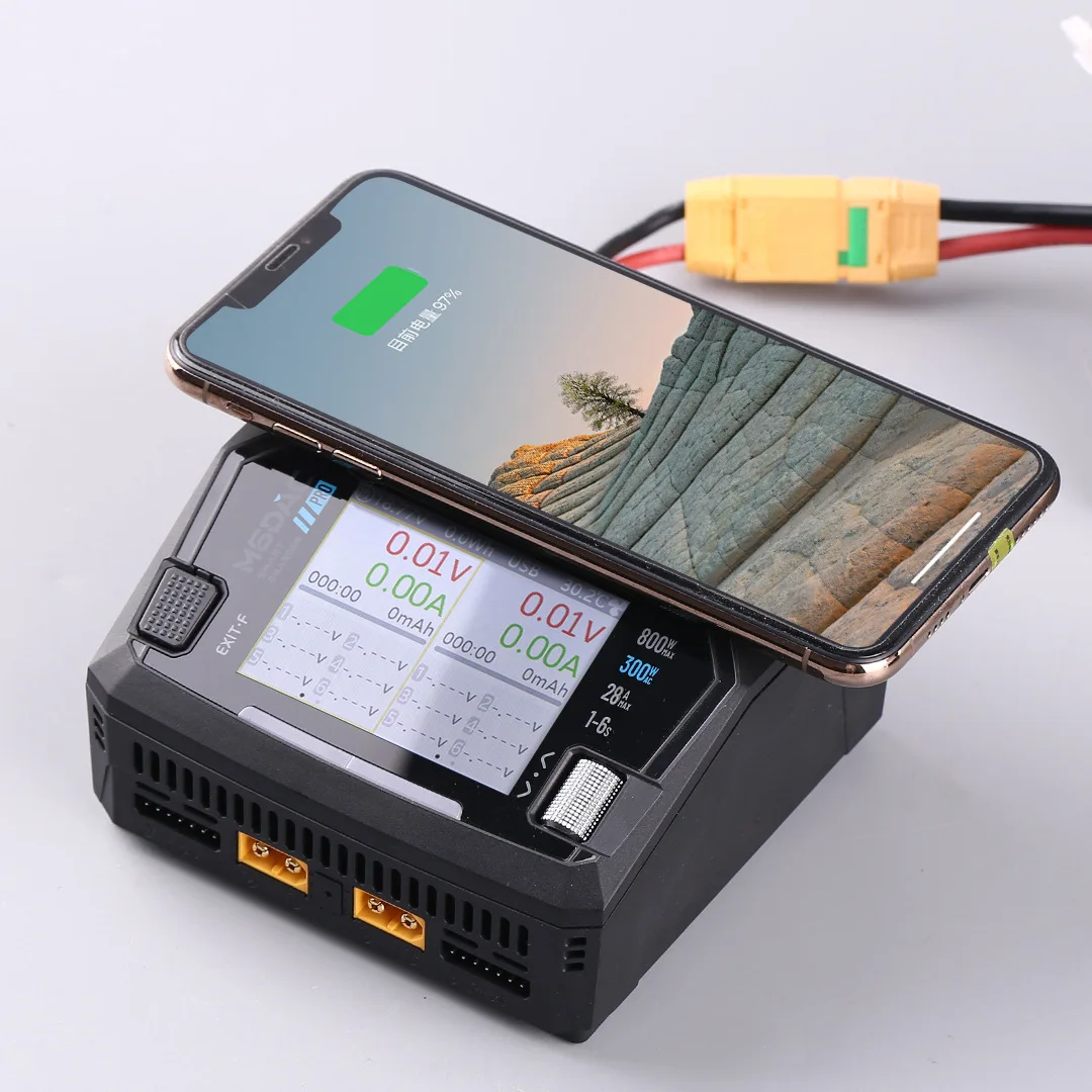

ToolkitRC M6DAC PRO Dual Channel Smart Lipo Battery Charger Discharger AC 200W DC 800W 16A for 1-6S LiHV LiPo PD65W FPV