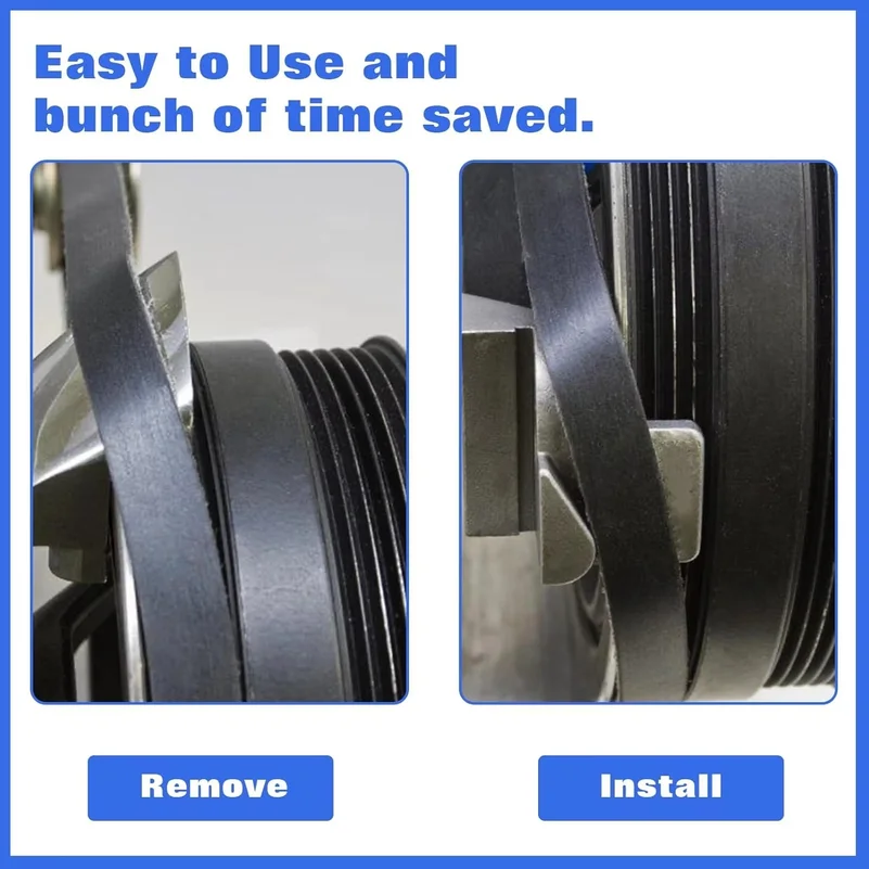 2Pcs Zinc Alloy Automobile Ribbed Drive Belts Remover Stretch Aux Belt Removal Installer Tool Set Car Repair Modificate