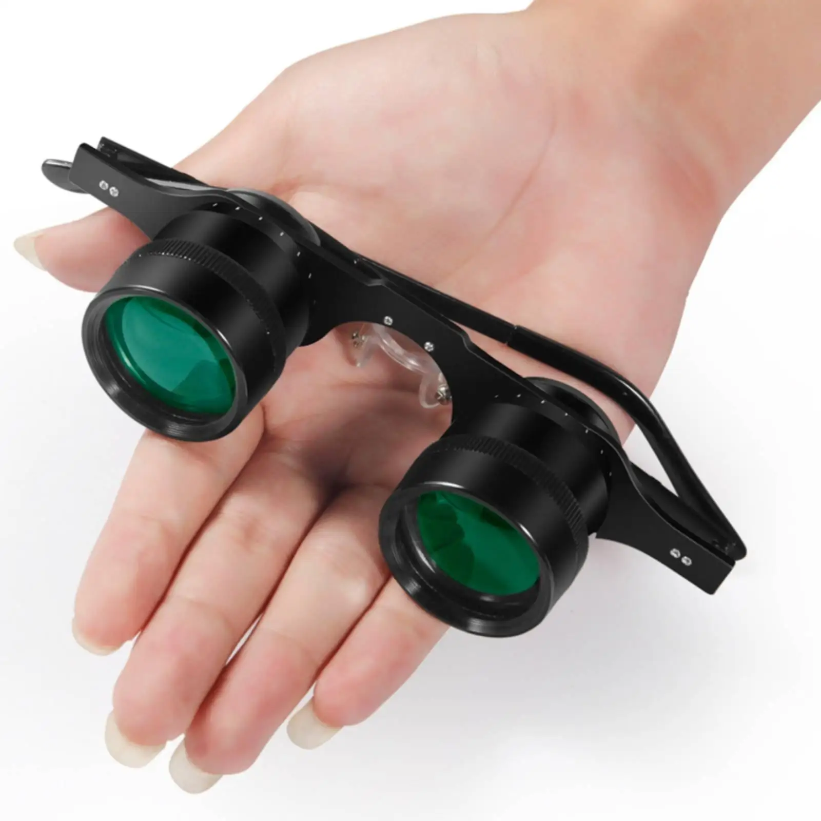 Wearable Binocular Telescope 10x34 Green Coated Lenses for Concert Watching Hands Free Lightweight Alloy Optical Glass Design