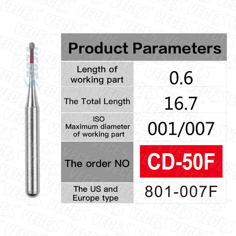 CD Type Dental Diamond Burs Boor voor Hoge Snelheid Handstuk Fijne FG 1.6mm Tandarts Gereedschap 10 Stuks