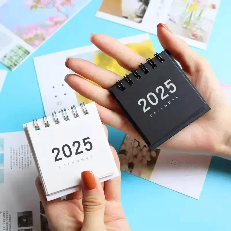 New 2025 Desk Calendar Mini To Do List Kawaii Calendar Book Daily Monthly Yearly Planner Time Manegement Office Desk Decorations