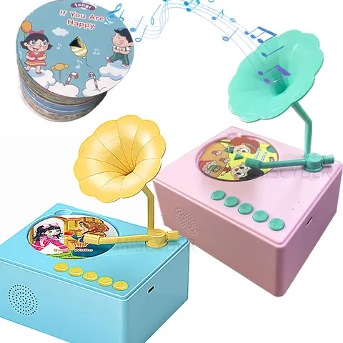 Phonograph Story Music Player with 96 Cards-Children's Educational Party Birthday Xmas Gifts