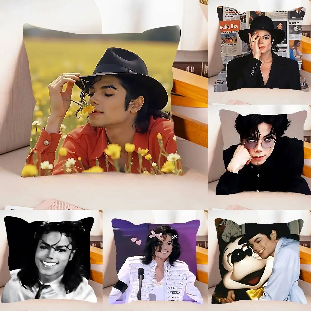 Singer M-Michaels J-Jos-eph Jackson Case Plush Fabric Soft Pillowcase Double Sided Print Cushion Cover Household Gifts