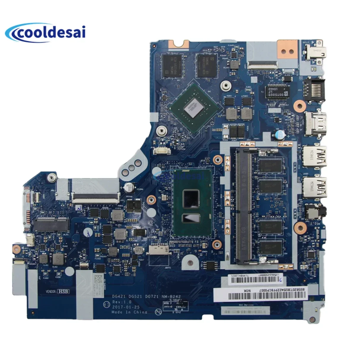 

NM-B242 Motherboard.For Lenovo 320-15IKB ISK 330-15IKB 520-15IKB Laptop Motherboard.CPU i3 i5 i7 4G RAM 920MX 940 GPU