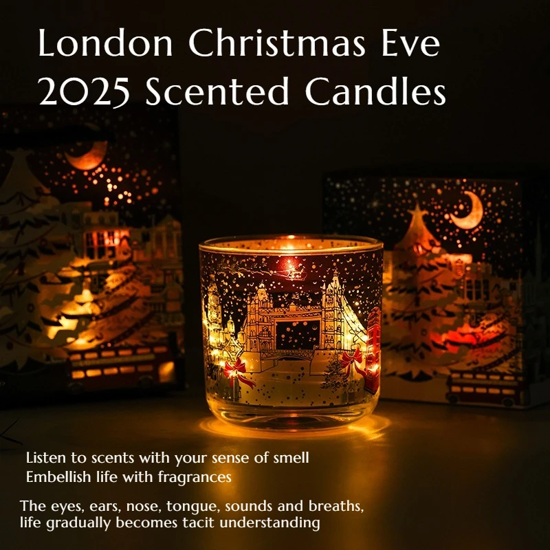 High-end Christmas L ondon Eve 2025 Fragrance Scented Candles Light Luxury Romantic Gifts Interior Decoration Home Decor