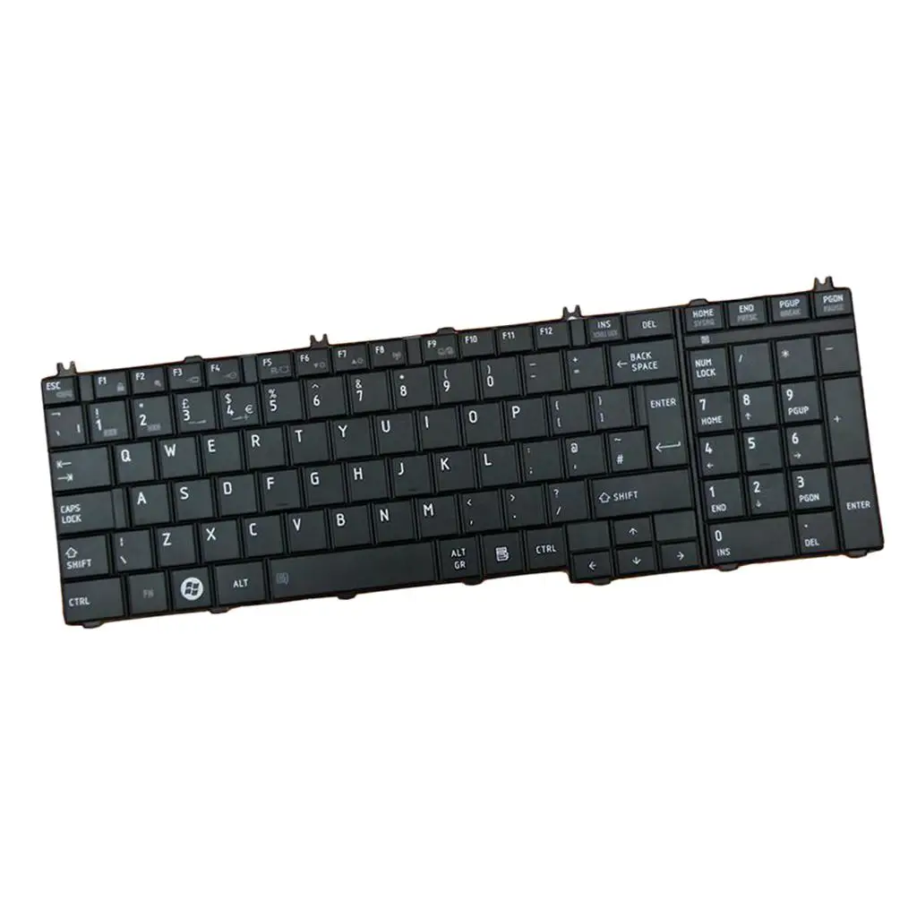 

Laptop Keyboard UK English Black Plastic for Toshiba Satellite L675 L755D C660 C655D C670 L770 L775