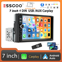 ESSGOO 7 inch  Universal 1 DIN Wired Carplay Android Auto Car Stereo Radio Mulitimeda player Mirror Link Tourscreen BT FM AUX TF