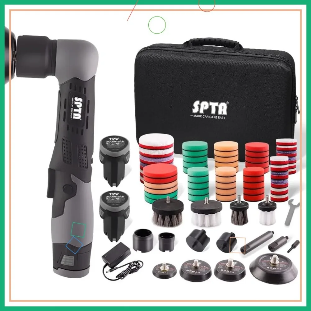Akku-Mini-Polierer, 12 V, Multitool, Auto-Kratzer-Entferner, Auto-Maschinen-Set mit Pads zum Polieren, Schleifen, Reinigen