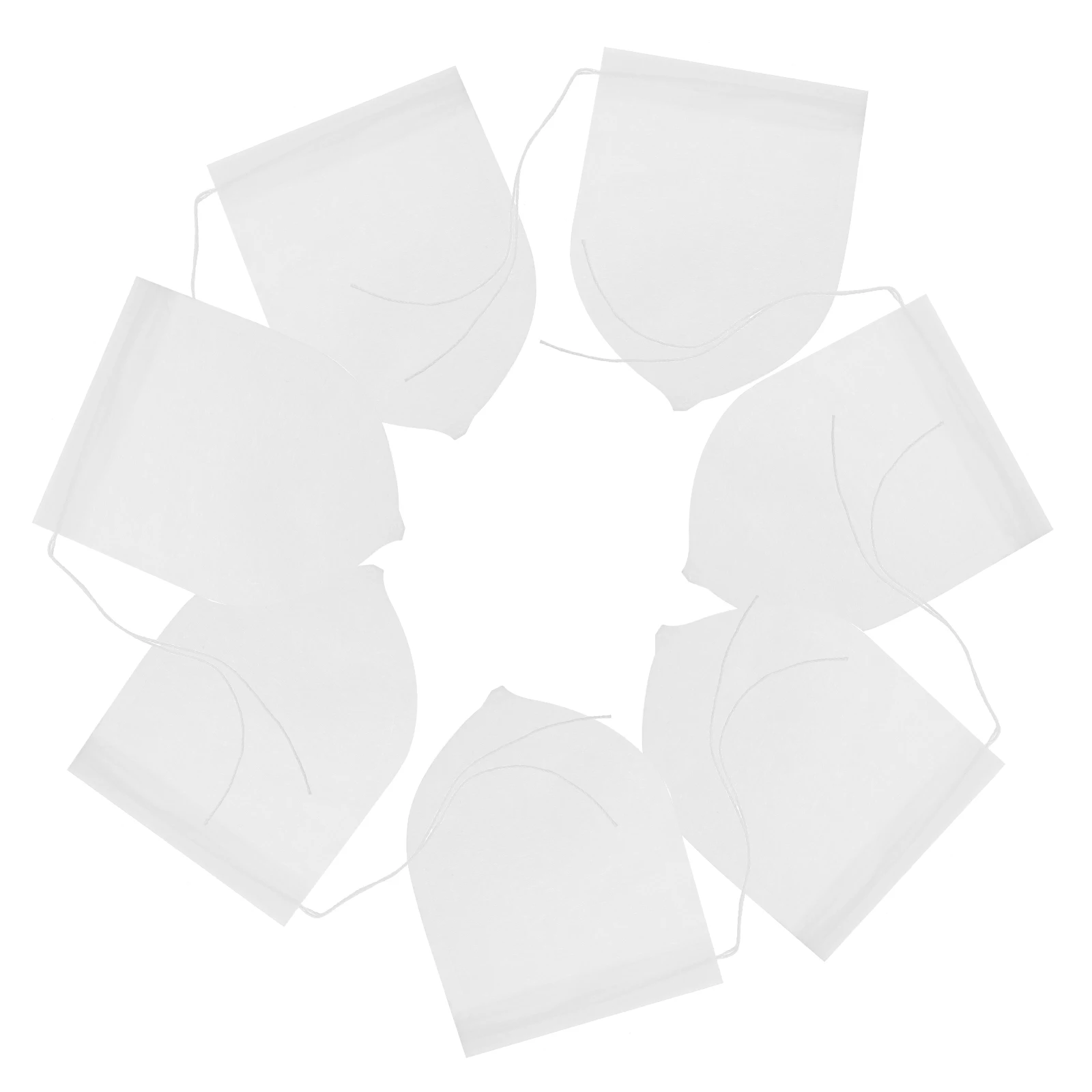 

100pcs Disposable Filter Bags 6x8cm White Loose Leaf Tea Infuser Empty Coffee Powder Strainer Soup Strong Penetration High