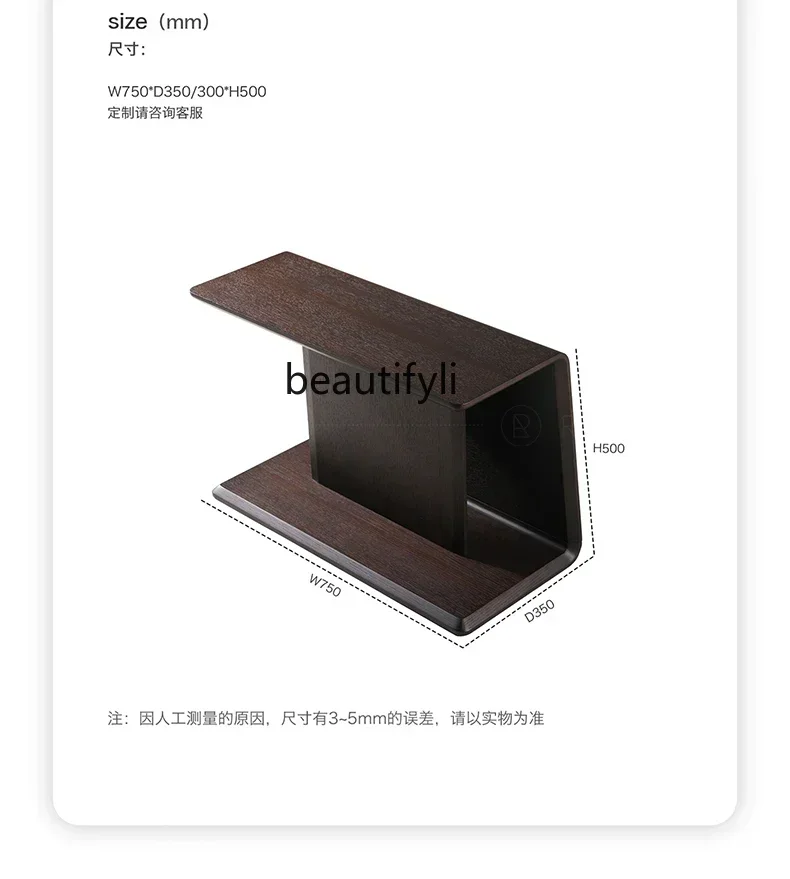 Picture 6: ssK178 Small coffee table, sofa side cabinet, square table, mini Italian light luxury minimalist side cabinetss 25