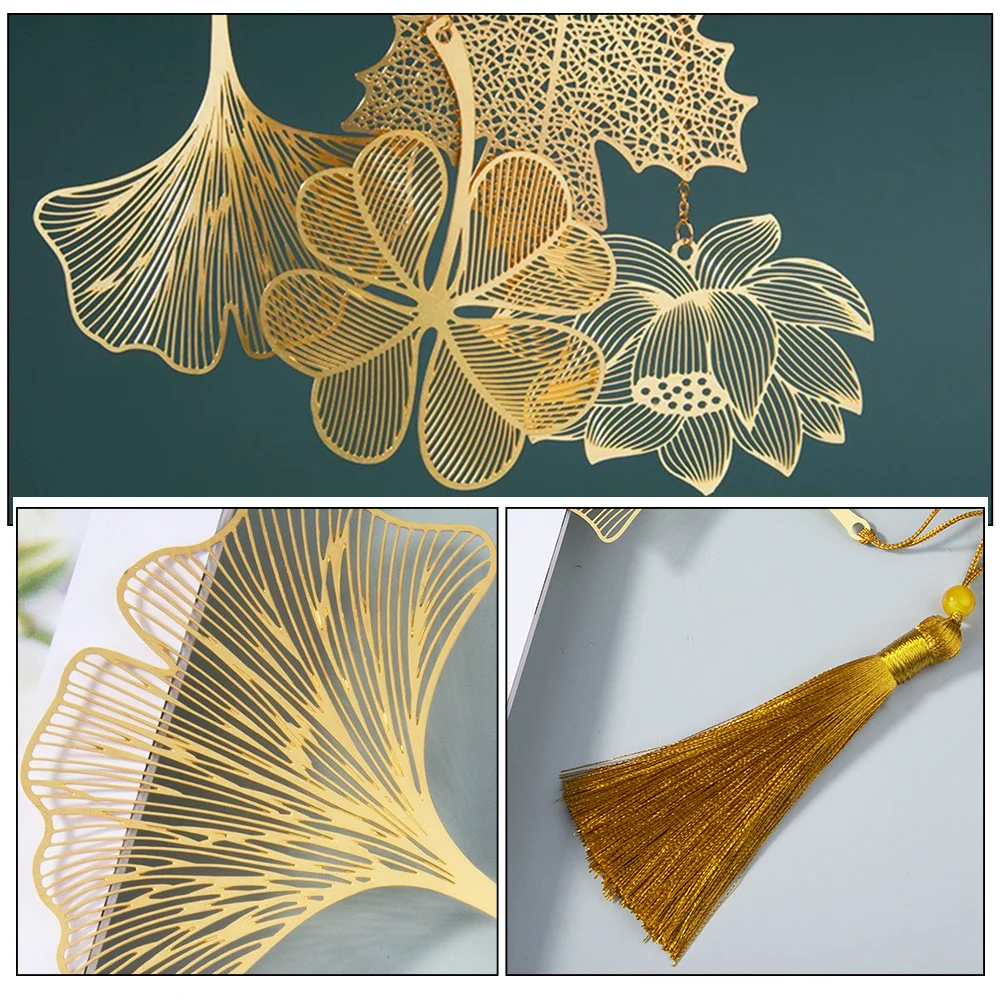 

4pcs Metal Bookmarks Mini Bonsai Design For Readers Book Lovers Students Teens Decorative Bookmark Gift Teacher Student