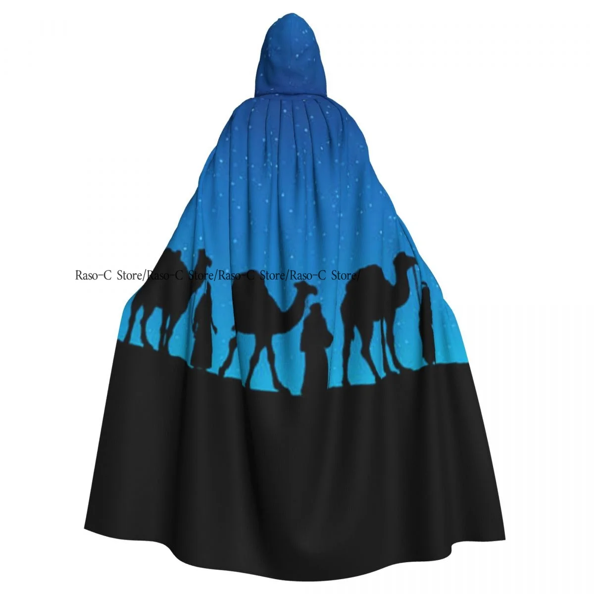 Adult Cloak Cape Hooded Old Orient Arab Follow East Comet Medieval Costume Witch Wicca Vampire Elf Purim Carnival Party