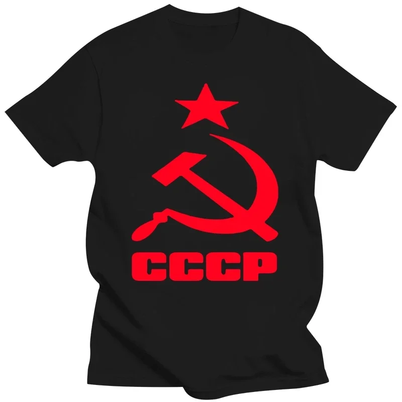 Yaz Colorblock erkek tişört CCCP rus sscb sovyetler birliği kısa kollu pamuklu yuvarlak boyun  erkek tişört  mens t shirts