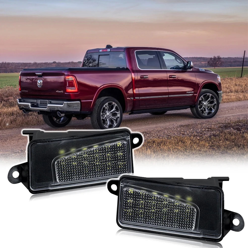 

18SMD LED Under Side Mirror Puddle DRL Daytime Running Light for Dodge Ram 1500 2019-2023 6000K Car Styling