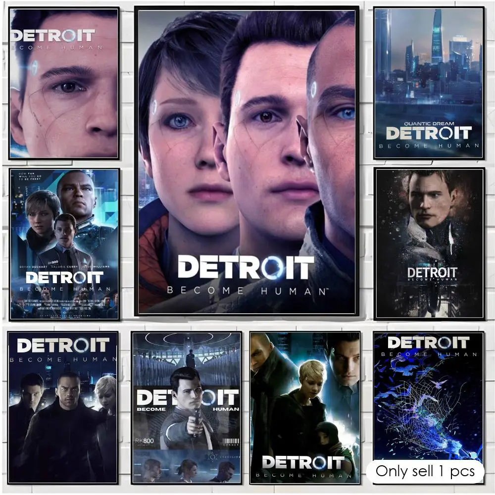 Game D-Detroit Become Human Poster Wall Art Poster Print Decorative Artwork for Bedroom Living Room Office Home Decoration