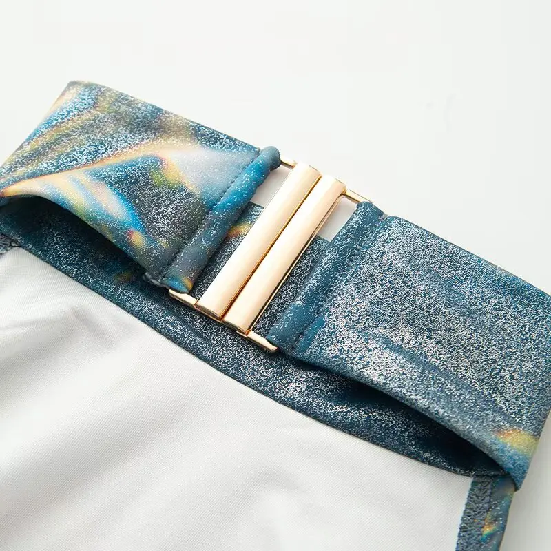 Y2k ارتداءها مثير المرأة صد Harajuku موضة الصيف الاتجاه الأعلى مفتوحة الظهر لامعة التخسيس جلود ملابس السباحة بلا أكمام