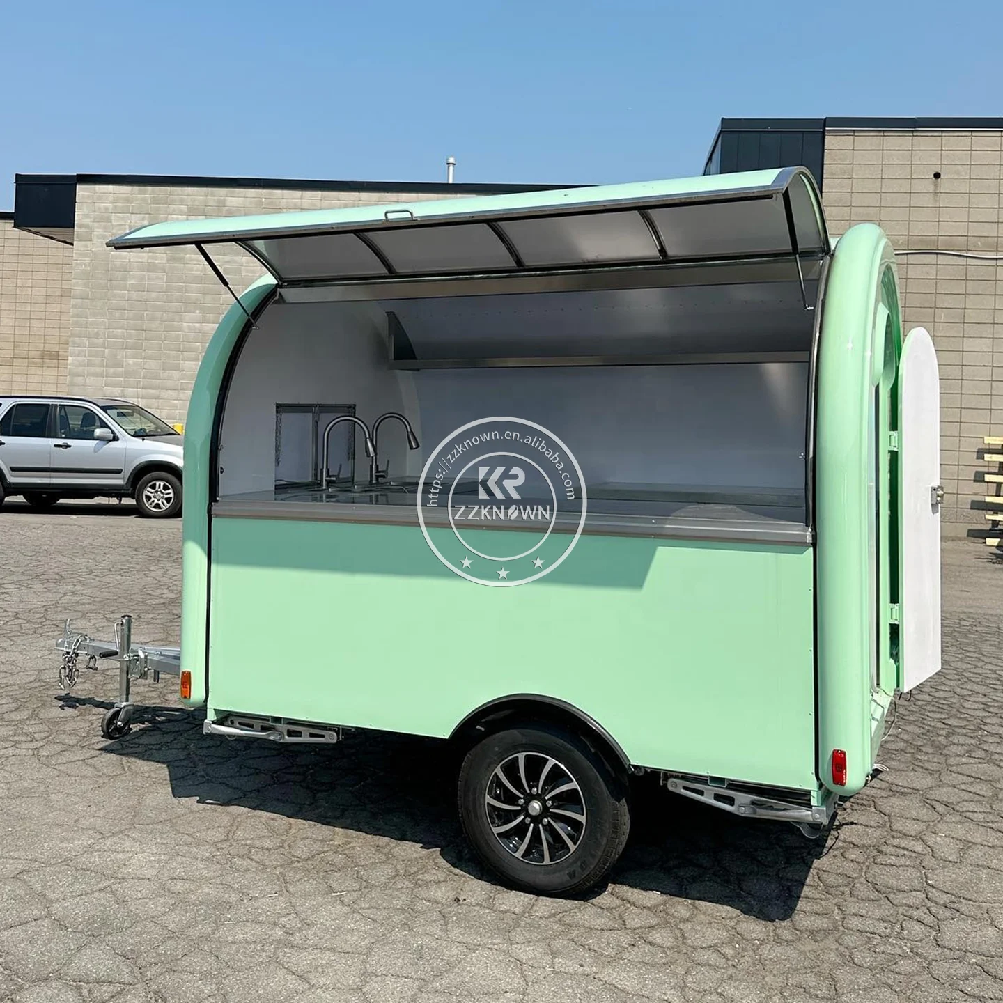 

Custom Outdoor Street Concession Food Trailer Mobile Ice Cream Food Truck Fully Kitchen Equipments