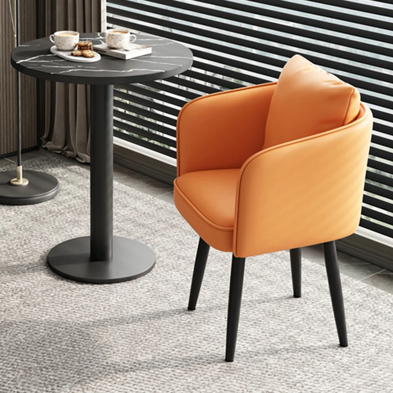 Modern Minimalist Dining Chair Commercial Luxury Hotel Negotiation Reception Chair Nail Learning Makeup Tea Furniture Sillon image 2