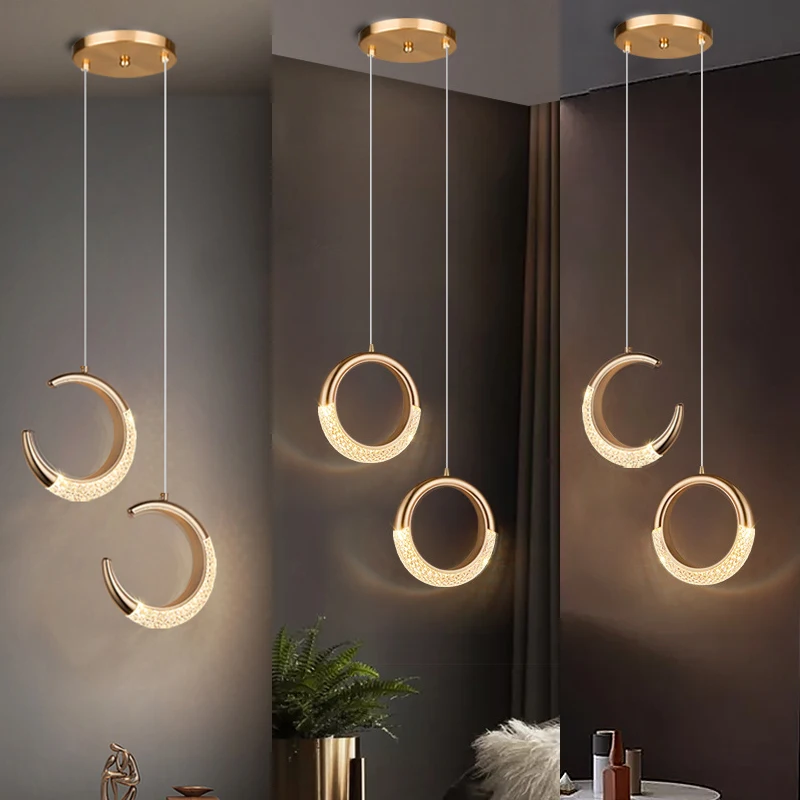 Moderne Led Hanglampen Wandlampen Plafondlampen Acryl + Legering Ring/Maanlampen Binnenverlichting Glans Home Decor Accessoires