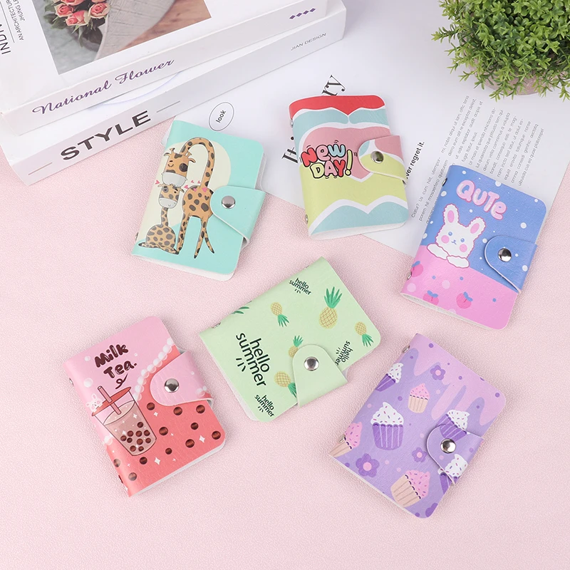 1 Stuk Cartoon Kaart Tassen Casual Leuke Id Creditcard Houders Creatieve Kleur Kaart Case Bankkaart Cover Multi Card Slots Portemonnee