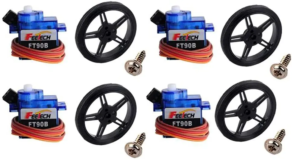 2PCS Feetech Arduion Servo Motor Microbit 3-6V 0-180 Degree Plastic Gears Digital Servo 3v Servo For Robot STEM