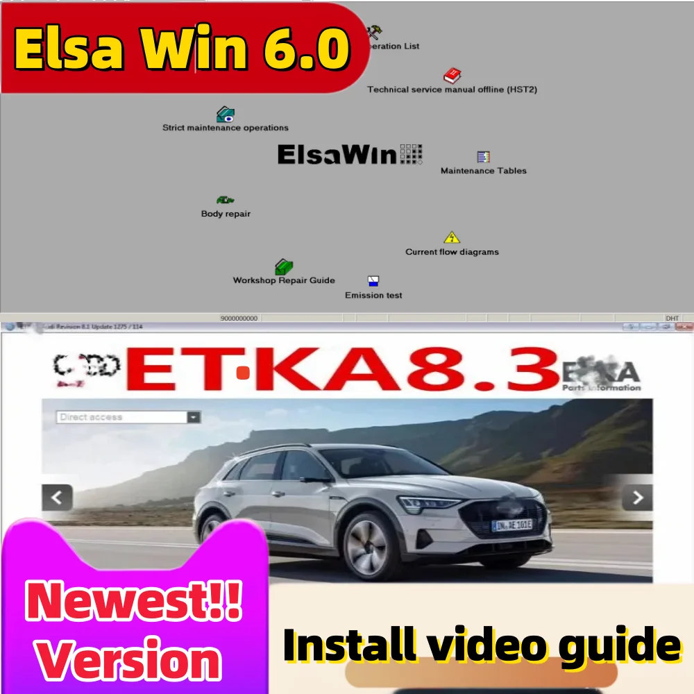 2025 Hot ELSAWIN 6.0 Etka 8.3 Latest Maintenance Software Group Vehicle Electronic Parts Catalog Suitable for V/W AU/DI SE/AT SK