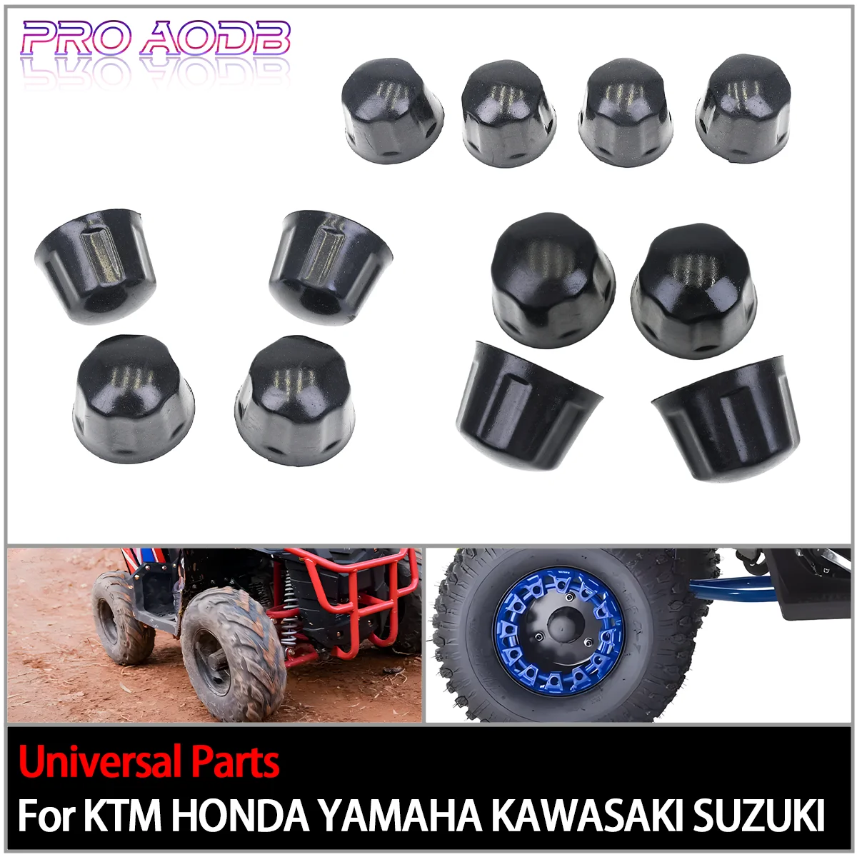 

For 50cc 70cc 110cc Quad Bike ATV Go Kart Dust Protector Accessories 4 Pcs/lot ATV Rubber Dust Nuts Covers Dust Protector