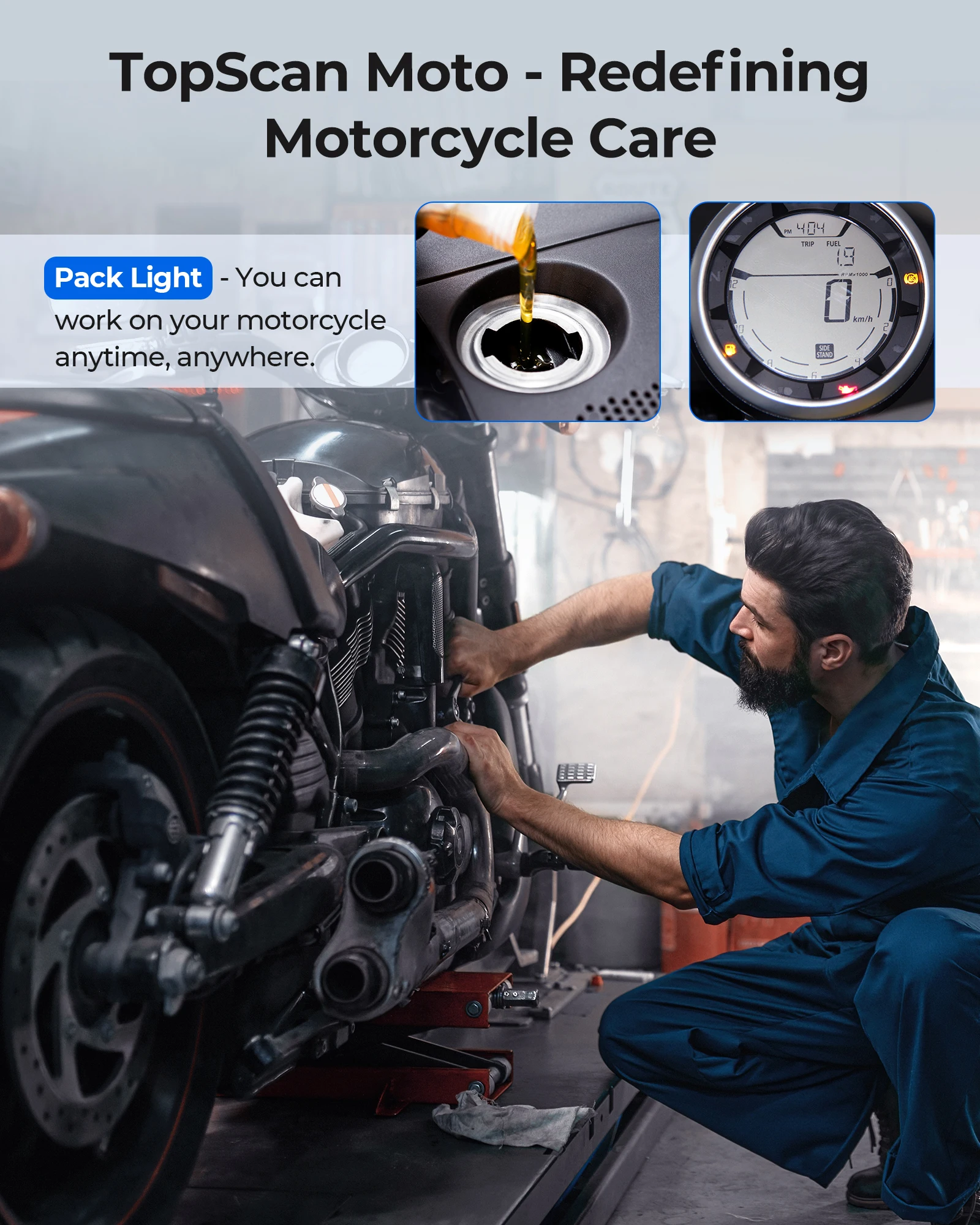 المهنية العالمي TOPDON TopScan موتو سيارة المسح السيارات دراجة نارية أدوات التشخيص محرك ob d2 أداة الماسح الضوئي لجميع السيارات #5