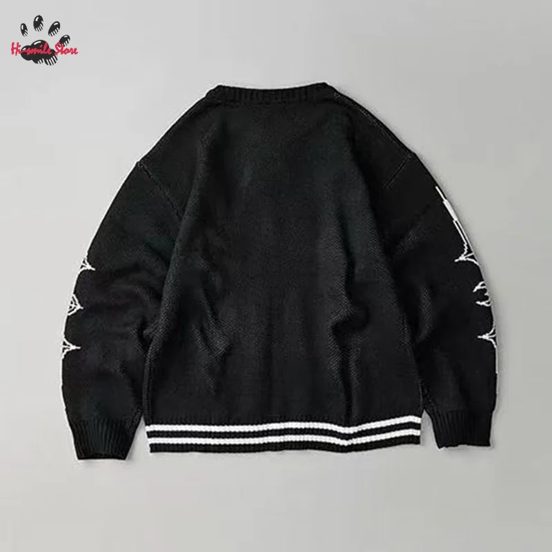 جديد الهيب هوب الكلاسيكية الجاكار شعار البلطجة نادي متماسكة سترة الرجال امرأة الخريف الشتاء فضفاض الأسود الشارع الشهير #3