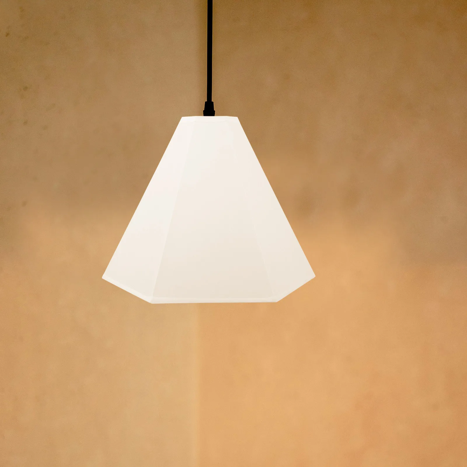 Hexagonal Diamond Chandelier Lampshade Modern Elegant Light Fixture for Salon Dorm Nail Studio Home Decor Soft Glow Replacement