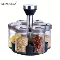 Especiero giratorio 360° con botellas de vidrio