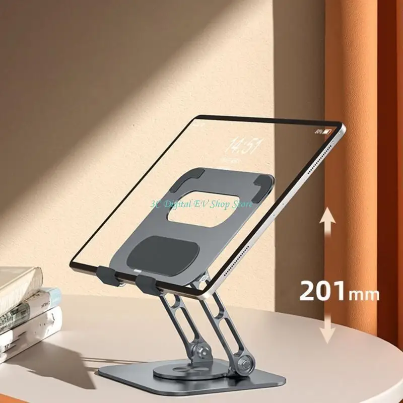 E74D New Tablet PC Stand 360° Rotate Aluminum Foldable Cooling Bracket For Tablets