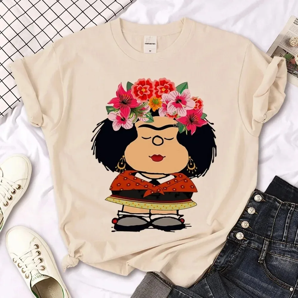 Plus-size  Mafalda tshirt women graphic Tee female manga harajuku clothes